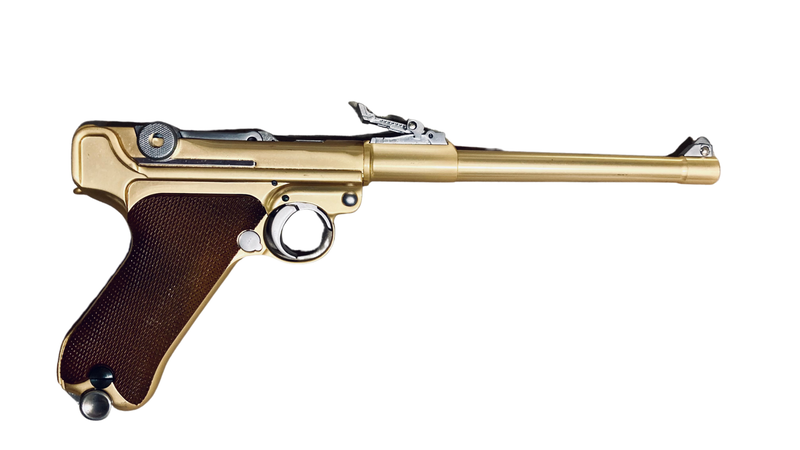 Image 1 for WE P08 Luger 8 Inch Full Metal Gas Gun L Version (Gold)