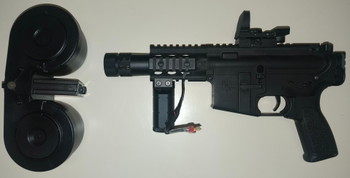 Image 3 for Specna arms RRA stubby m4 aeg met drum mag