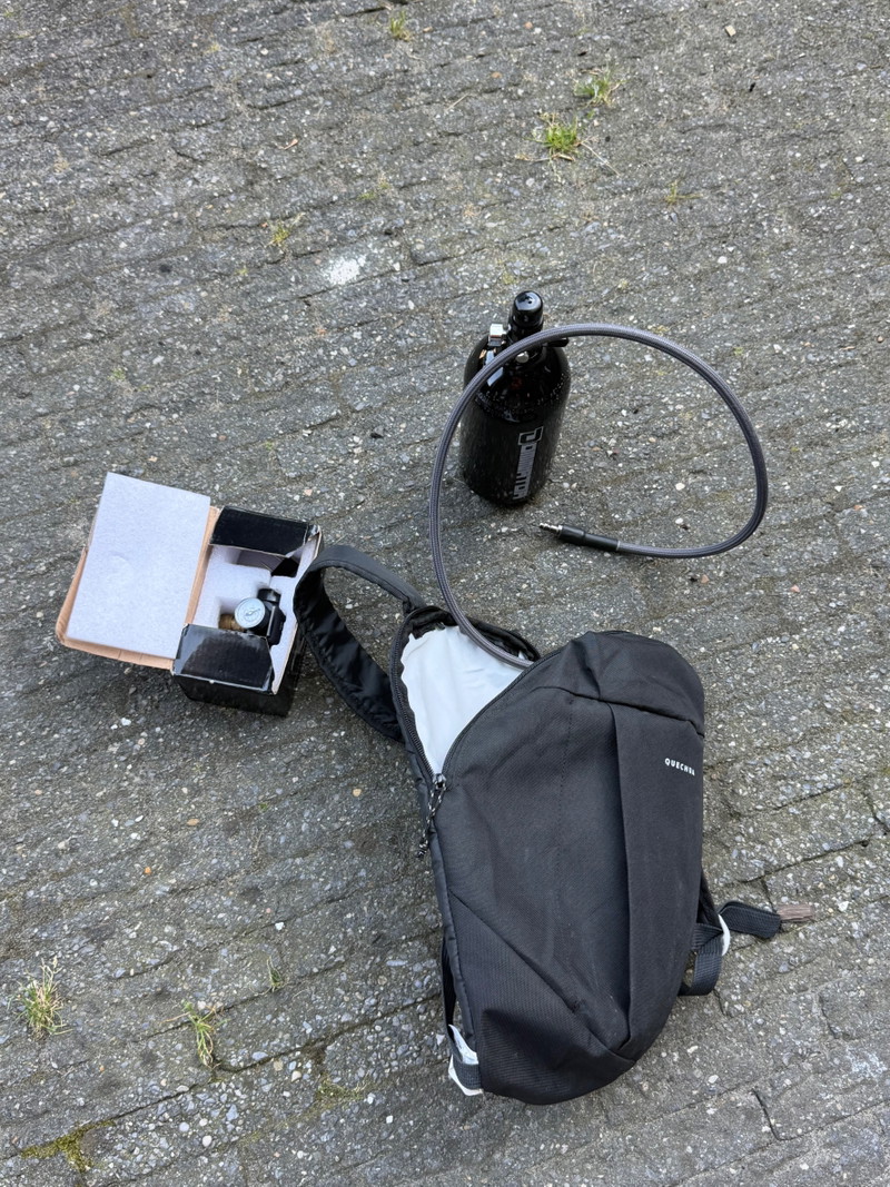 Image 1 for Hpa fles, regulator en slang.
