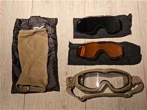 Afbeelding van Goggle bril Wiley-X Spear Dual Smoke / Clear / Rust Goggle Tan, nieuwstaat!