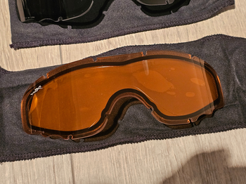 Afbeelding 4 van Goggle bril Wiley-X Spear Dual Smoke / Clear / Rust Goggle Tan, nieuwstaat!