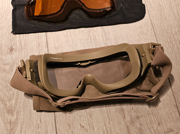 Afbeelding 5 van Goggle bril Wiley-X Spear Dual Smoke / Clear / Rust Goggle Tan, nieuwstaat!