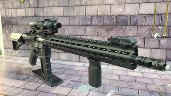 Bild 3 für AEG M4 MK18 Gun in TTi Style John Wick JW2 Gun Full Metall mit LPVO Optic + Gate Aster ETU +Mosfet TOP Tuning Parts