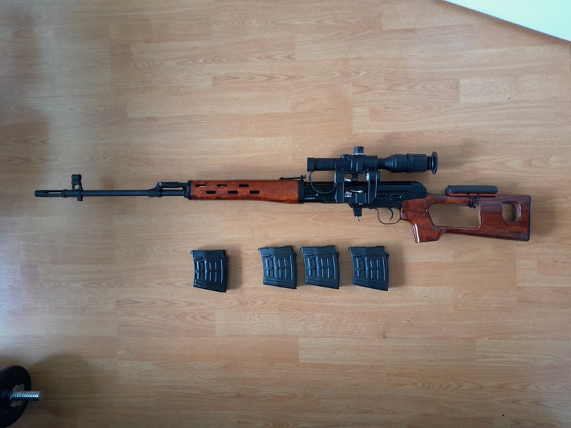 Image 1 pour A&K SVD (Dragunov) incl Scope & 3 midcaps