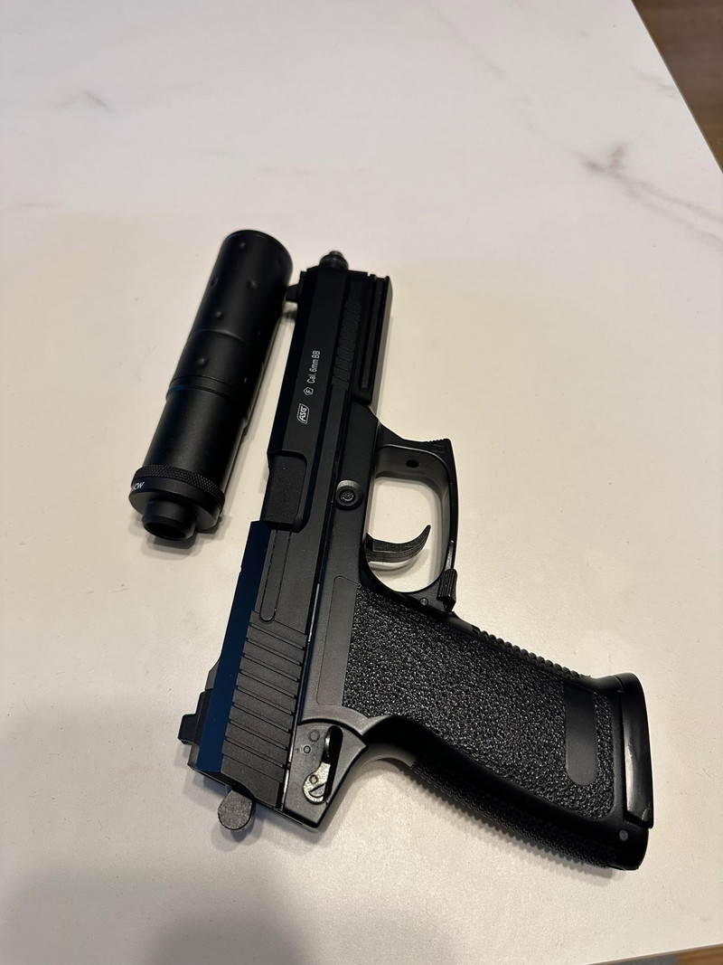 Image 1 for ASG MK23 GBB Upgraded + NOVRITSCH Suppressor + Holster voor 150 eUR