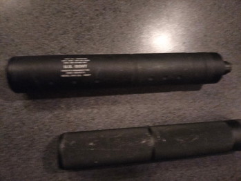 Image 3 for Mooie met foam gevulde aluminium pistool dempers voor iedere side arm met schroefdraad! Geluidsdemper / silencer