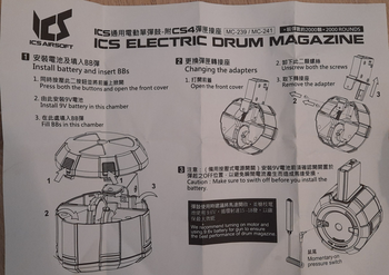 Afbeelding 4 van ICS electrische drum magazine M4