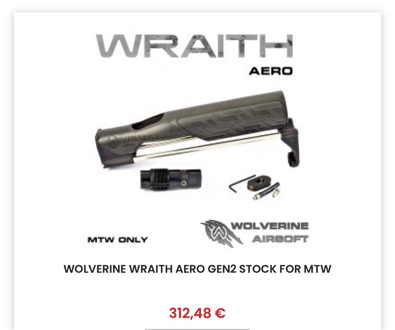 Image 1 for WRAITH AERO GEN2 Stock  MTW