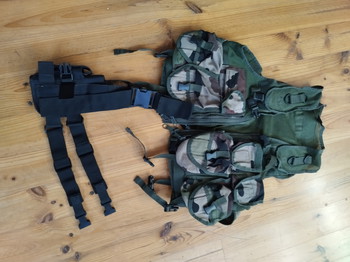 Image 2 for Gilet tactique Woodland Miltec + Etui cuisse