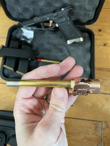 Bild 3 für Te Koop WE glock 17 gen 3 gold engraved editie