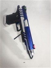 Afbeelding van Zie YT filmpje.. Custom Tokyo Marui HI-CAPA 5.1 GBB Pistol - Blauw/Zilver