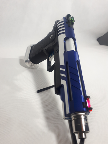 Image 4 pour Zie YT filmpje.. Custom Tokyo Marui HI-CAPA 5.1 GBB Pistol - Blauw/Zilver