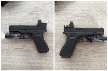 Afbeelding 2 van Umarex Glock 17 Gen 4 met 3 magazijnen, RMR red dot, WADSN X300-B lamp en holster!
