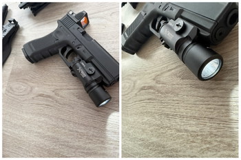 Afbeelding 4 van Umarex Glock 17 Gen 4 met 3 magazijnen, RMR red dot, WADSN X300-B lamp en holster!