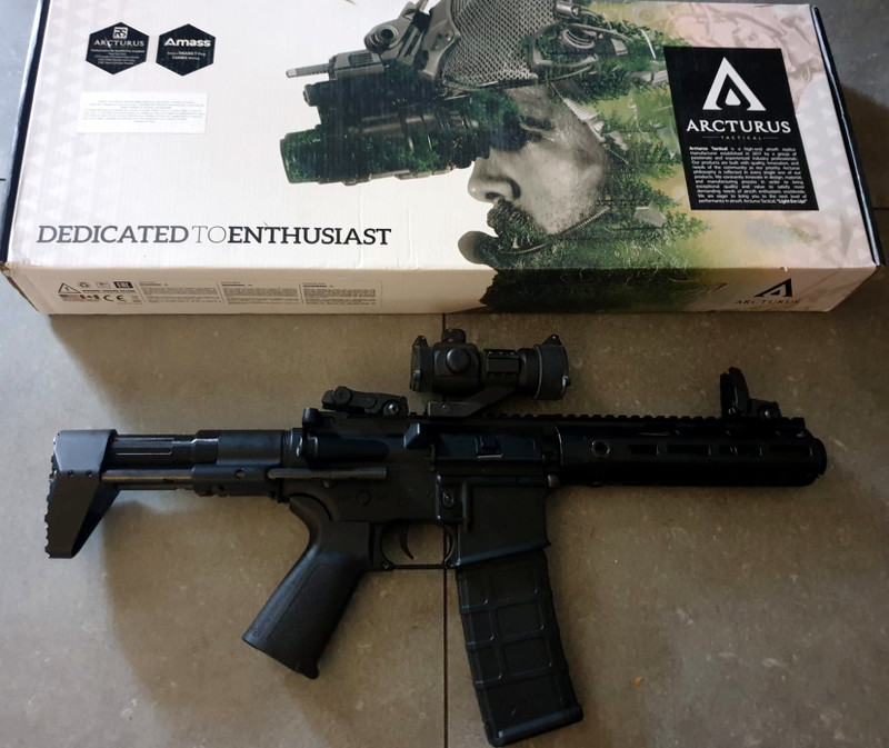 Image 1 for Full metal AEG replica ARCTURUS PDW met red dot