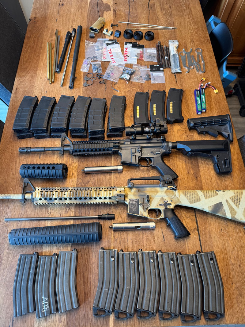 Image 1 for Systema M4A1 PTW + 24 mags en veel extras!