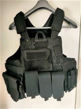 Image for Zwarte plate carrier met pouches