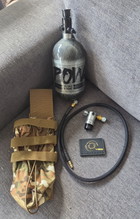 Image pour Full HPA Kit. Powair 1.1L Carbon tank + Wolverine CAT 5 Storm Regulator & Line + Tank Pouch