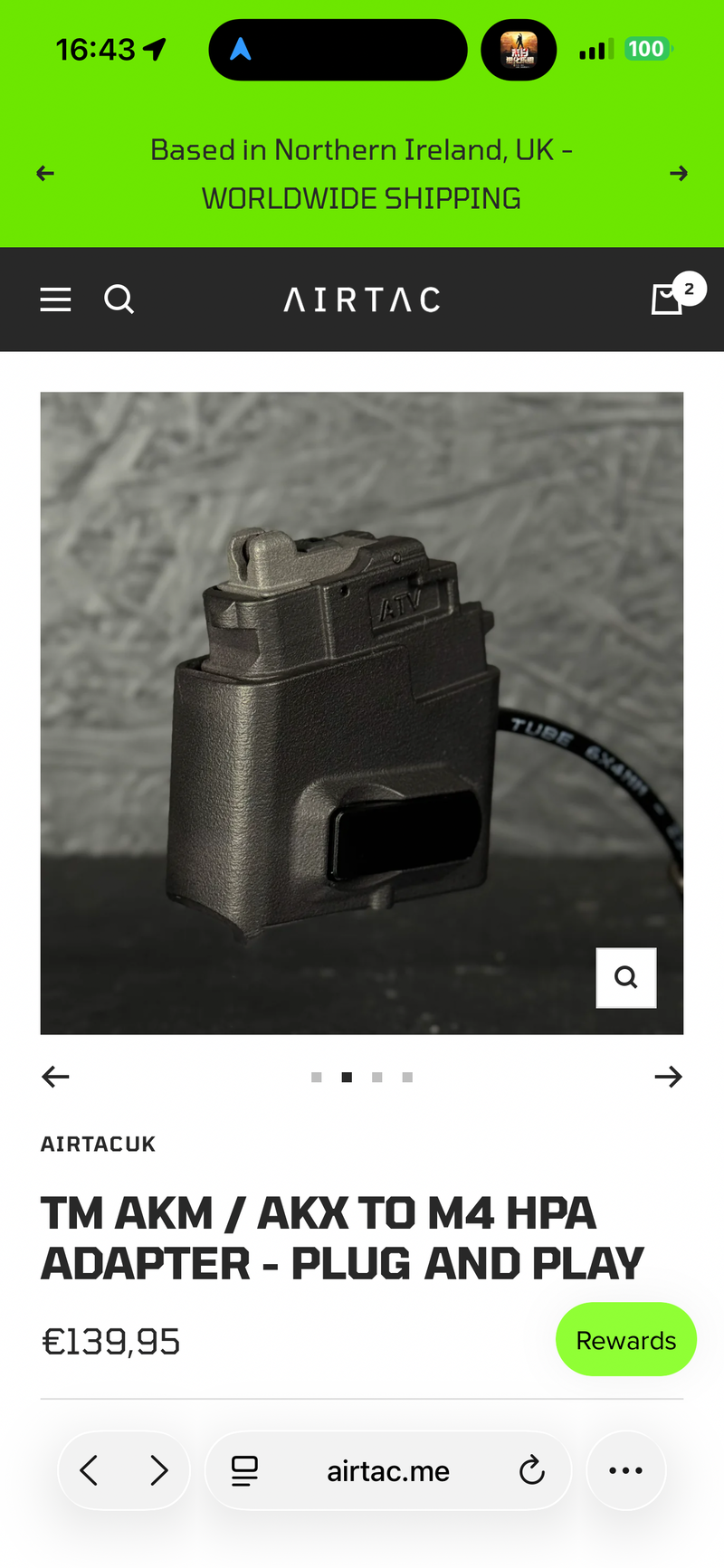 Bild 1 für AIRTACUK  TM AKM / AKX TO M4 HPA ADAPTER - PLUG