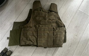 Image 2 for Miltec Ranger green vest + extra pouches