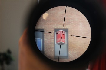 Image 3 for Novritsch Rifle Scope Set 3x-9x 50mm sniper scope met Killflash + 2x mount rings + 2x flip-up covers + 2mm polycarbonaat bescherming achteraan