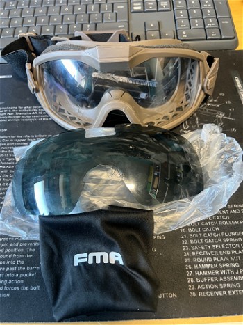 Image 2 for FMA Tactical Anti Fog Goggle w/ Fan (Color: Tan)