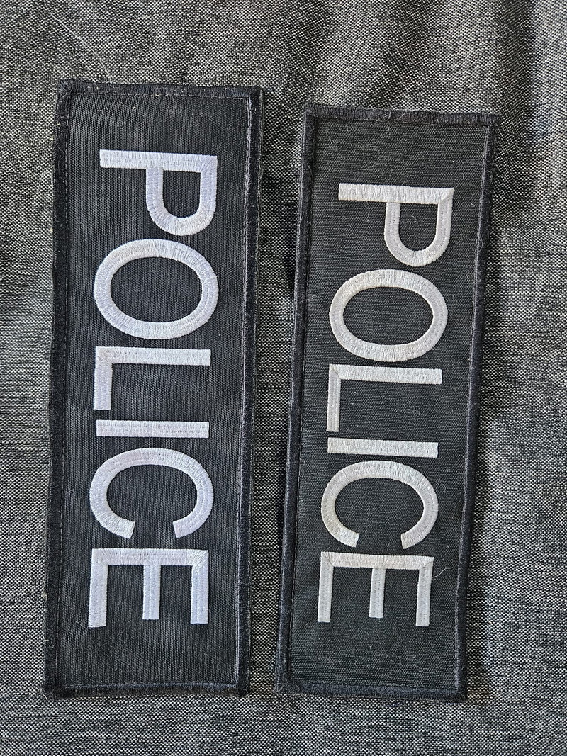 Image 1 for 2x police vest patch groot