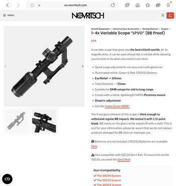 Image 4 for Novritisch scope 1-4x Variable Scope