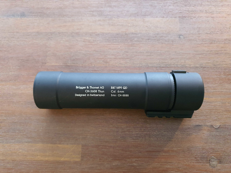 Afbeelding 1 van ASG Brügger & Thomet (B&T) QD suppressor met 14mm CCW adapter