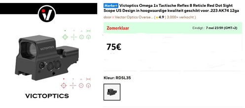 Bild für reflex sight red green 8 multirecticles
