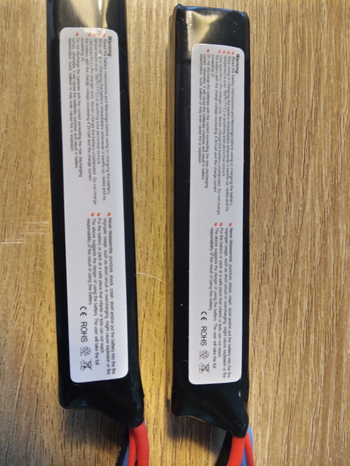 Image 2 pour 2x VB POWER 11.1V 1100MAH 20C STOCK TUBE - DEAN