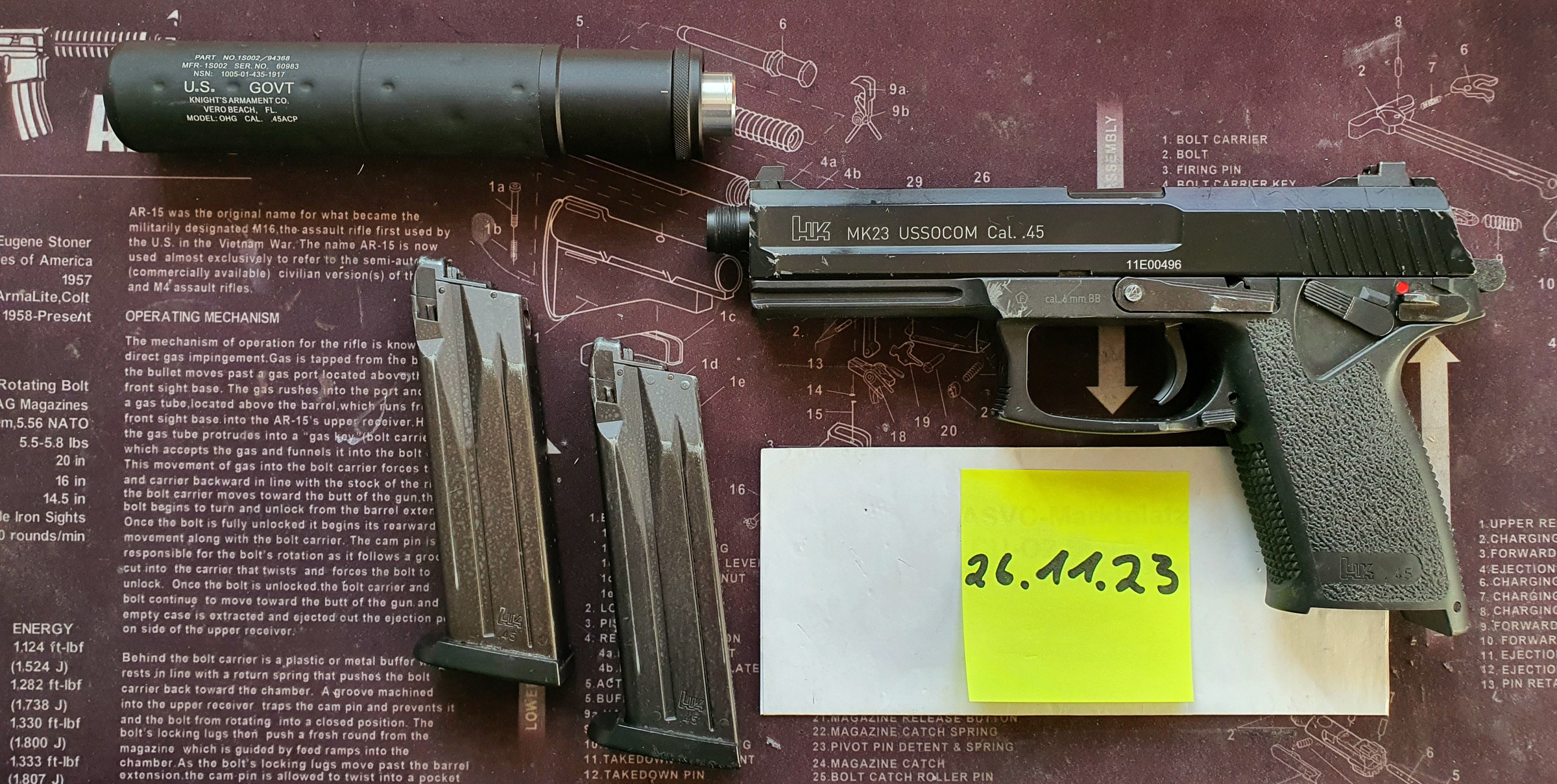 Umarex / KWA MK23 ソーコム　26rds マガジン 2本セット Umarex / KWA MK23 ソーコム 26rds マガジン 2本セット Umarex