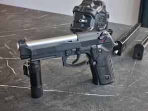 Imagen para M9 Baretta op HPA met drummag en hi cap mag