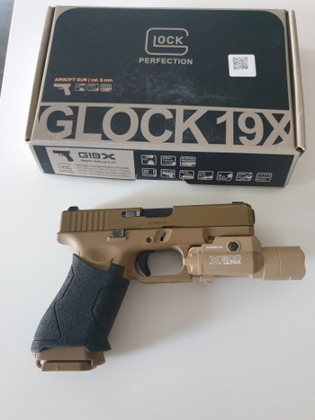 Image 6 for glock 19X met light en antislip  rubber