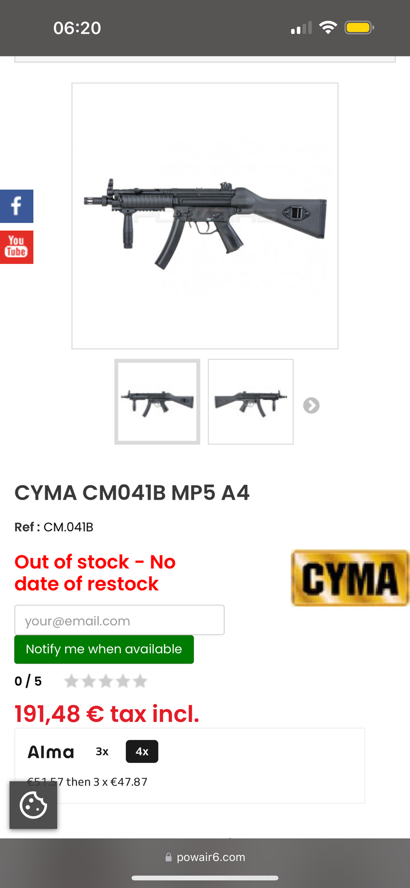 Afbeelding 1 van Vrijwel nieuwe Cyma MP5 project