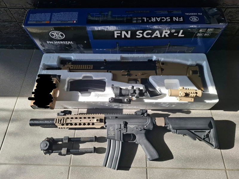 Image 1 for scar L and colt m4 and reddots