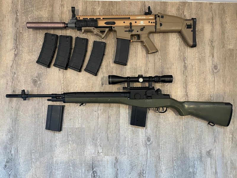 Image 1 pour Cyma M14 (met Mosfet) &  Cybergun FN Scar L