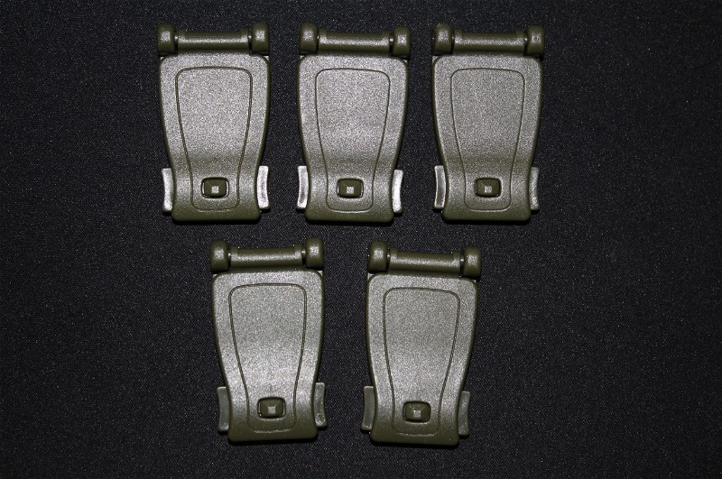 Image 1 for 5x Molle webbing clips Olive Drab