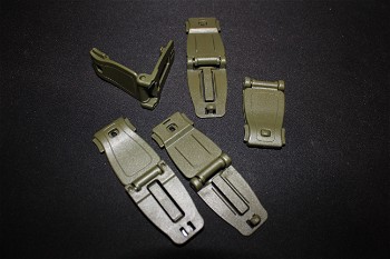 Image 2 for 5x Molle webbing clips Olive Drab