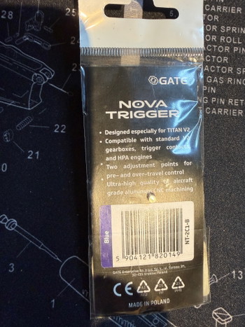 Bild 2 für GATE nova trigger V2 gearbox en HPA blauw
