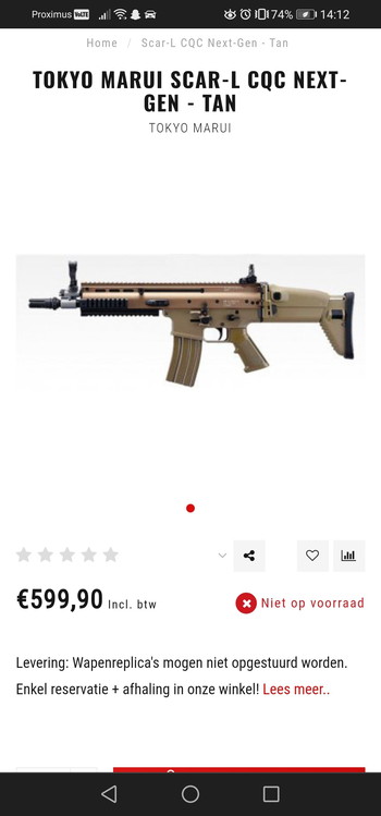 Image 2 for https://www.airsoftshop.be/nl/tokyo-marui-next-gen-scar-l-dark-earth.html