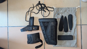 Image 2 pour Couvre crosse en cuir 22lr noir, et attache sangle en cuir