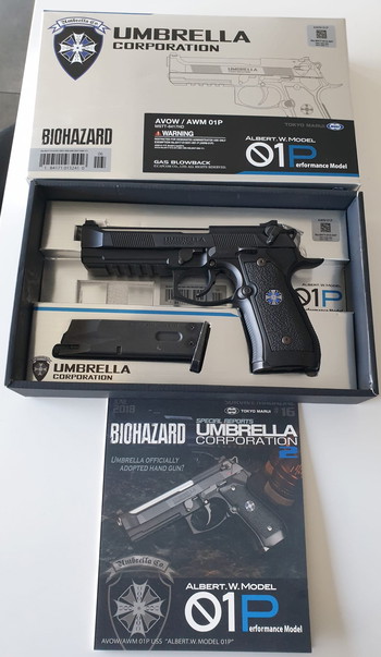 Afbeelding 10 van TOKYO MARUI Biohazard Albert W Model 01P limited edition met 1 extra new mag