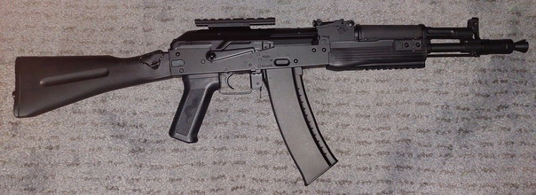 Image for CYMA CM.047D + 4 mid cap mags, railed lower handguard and sidemount