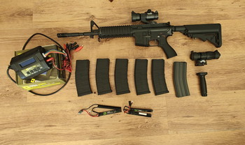 Afbeelding 5 van Compleet airsoft set G&G m4 - HK mp7 Gbb - Glock 17 gen5 gbb - extra spullen alles