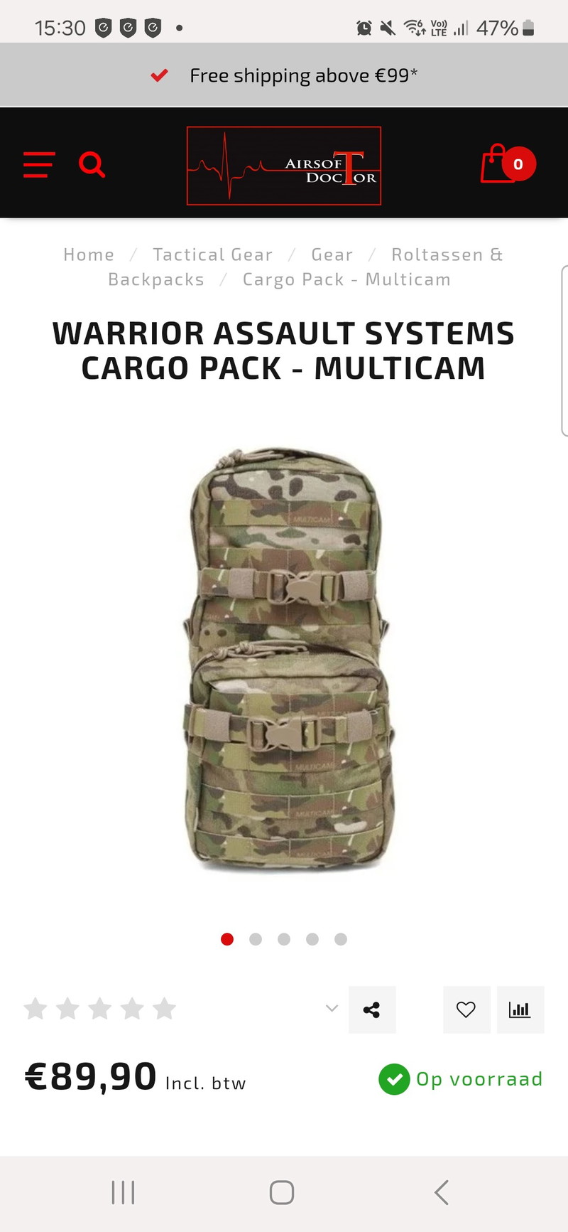 Image 1 for Cargopack multicam