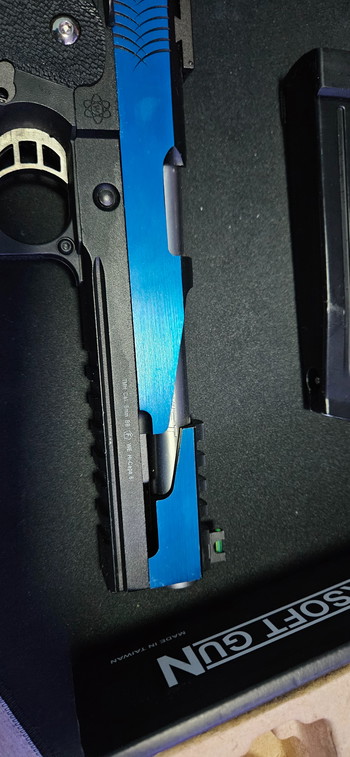 Image 3 pour WE Hi-capa 6 T-Rex custom titanium barrel GBB (Blue)