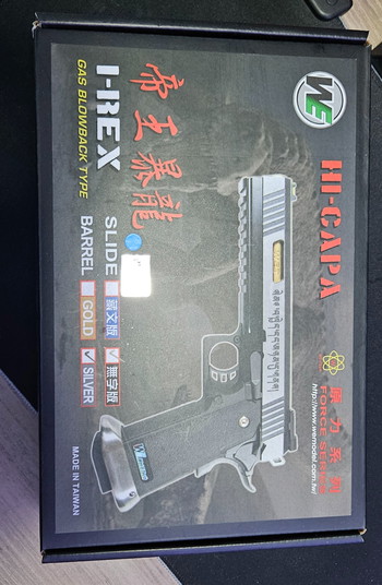 Image 4 pour WE Hi-capa 6 T-Rex custom titanium barrel GBB (Blue)