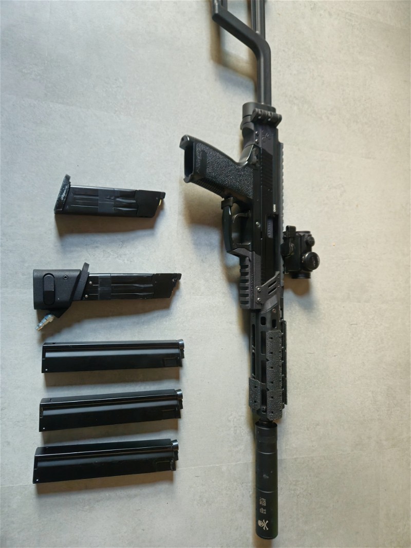 Image 1 for MK23 inc carbine kit met hpa adapter en mp5 mags