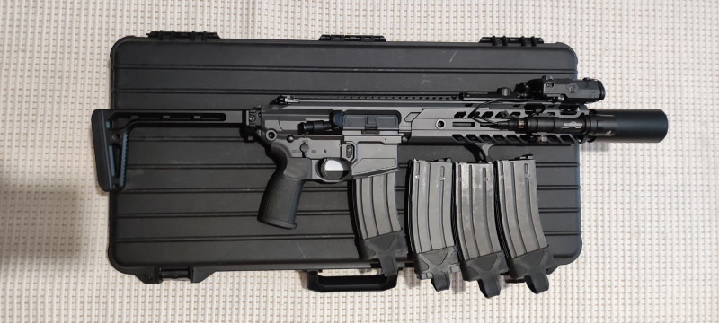 Image 1 pour Salvo Precision MCX Virtus 5.56 MWS 11.5inch Steel Bolt - Grey - V2 GBBR